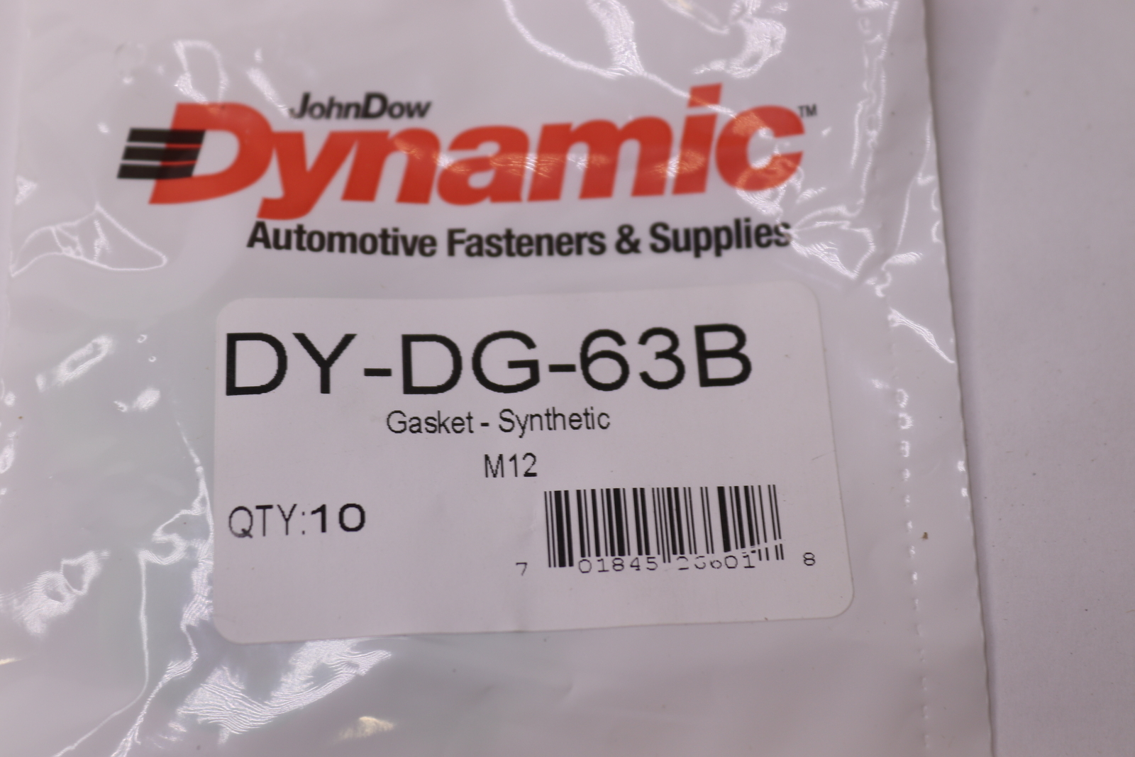 (10-Pk) John Dow Dynamic Synthetic Gasket M12 DY-DG-63B