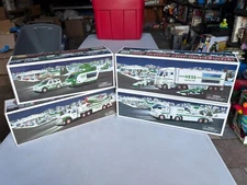 VINTAGE HESS Toy Truck Lot Airplane Helicopter Racecar Rescue in BOX x4 Lot