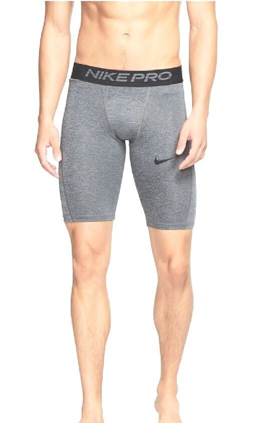 Nike Pro Grey Compression Shorts Jock Spandex Long Sh… Gem