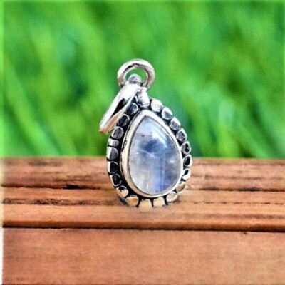 Beauty Rainbow Moonstone Gemstone 925 Sterling Silver