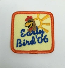 PATCH GSA Girl Scouts Early Bird '06 2006 Chicken Sun Rooster 