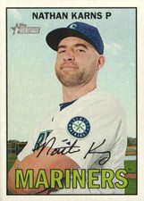 2016 Topps Heritage #16 - Nathan Karns - Seattle Mariners  16-476