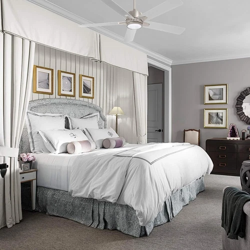 F619L-BN Stout 54" Ceiling Fan with LED Light and Remote Control in Brushed Nick - Picture 7 of 9