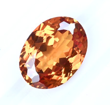 17.40 Ct Natural Imperial Topaz Untreated Certified Flawless Loose Rare Gemstone