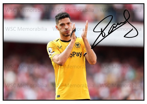 11492. Raul Jimenez Signed Pictures A4 Prints Fulham Wolves Mexico Benfica etc.