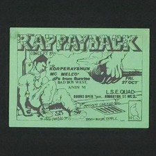 1989 Rave Flyer - Rap Pay Back - Club Rave Flyers, Acid House 