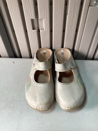 Pavers Touch Fastening Slip On Leather Clogs - Beige - Rainbow - UK 6 EUR 39 - Picture 3 of 24