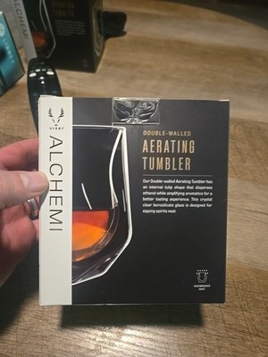 Alchemi Aerating Wine Tasting Glass by Viski New In Box Double Walled