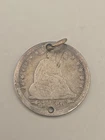 1854 Seated Liberty Silver Quarter 25c