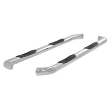 Aries 3" Round Polish Stainless Side Step Nerf Bars for 07-21 Toyota Tundra Crew