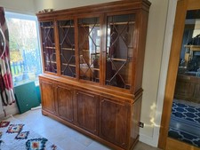 Reproduction large Yew astragel diplay cabinet