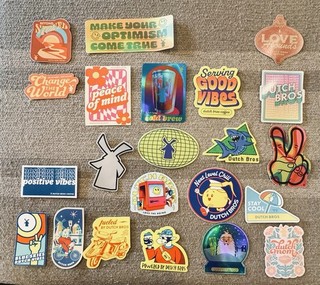 Dutch Bros Coffee Multicolor Sticker Lot Multiple Designs Coffee 22 total