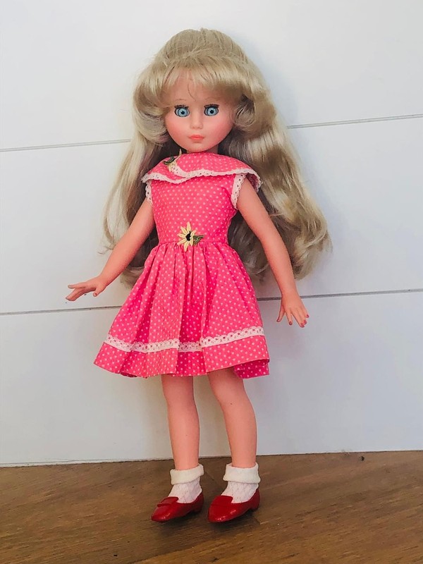 Vtg Italy Zanini Zambelli ZZ 17" Doll-Bright Blue Eyes!  Alta Moda Furga Friend!