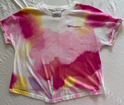 Champion Authentic Athletic Wear Pink Tye Dyed Medium Preowned (Y-10)