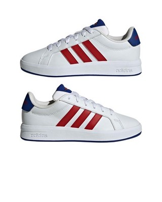  Athletic Shoes Sneakers Boys Women Adidas Grand Court 3.0 Junior White Red 