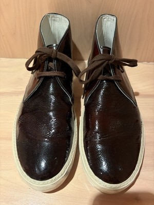 Men s Premiata Shiny Brown Leather Ankle Boot Size 8  Fit Like US 10/ EU 43