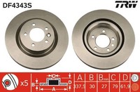 2X TRW Bremsscheibe DF4343S FüR Land Rover