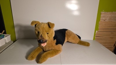 Vintage E&J Classic German Shepherd Plush Jumbo 38'' Prima Collection Realistic