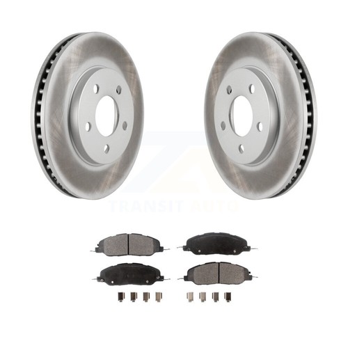 Front Coated Disc Brake Rotors & Ceramic Pad Kit For 2005-2010 Ford Mustang Base - Picture 7 of 11