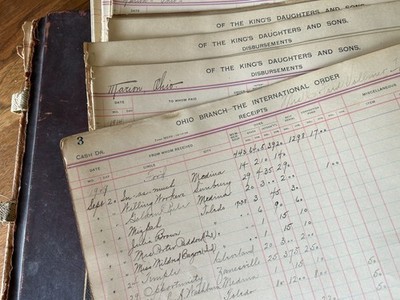 1908-1923 Horizontal Antique Ledger Pages (2 folios)