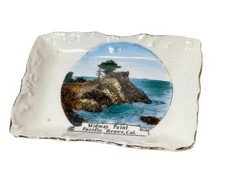 PACIFIC GROVE , CALIFORNIA  Antique MIDWAY POINT Souvenir China Dish Plate
