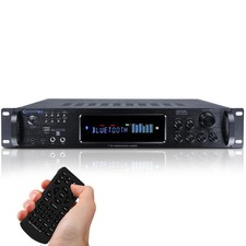 Amplifier 2500W Digital Hybrid with USB, SD, Bluetooth, FM, Recorder  Remote