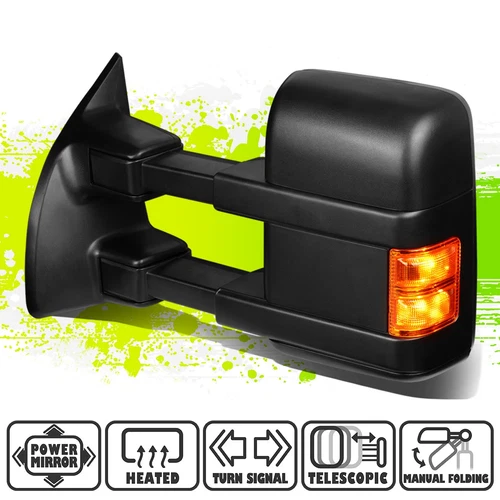Powered Heated Amber LED Signal Tow Mirror Left for F250-550 Super Duty 99-07