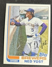 1982 Topps Ned Yost Baseball Card #542 Brewers Catcher VG O/C