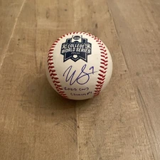 WILLIAM SCHMIDT SIGNED + 2025 CWS CHAMPS INSCRIPT 2025 CWS LOGO BASEBALL. LSU.