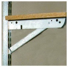 Galvanized Steel Double Shelf Bracket with Fold-Out, 20 In. - BK-0103-22