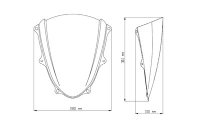 PUIG Cupula parabrisas RACING doble burbuja compatible con SUZUKI GSX-R 1000