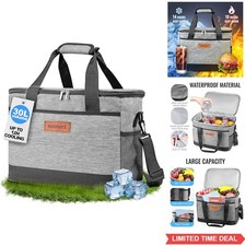 Insulated Cooler Bag 30L Soft Cooler Leakproof with Shoulder Strap for Camping