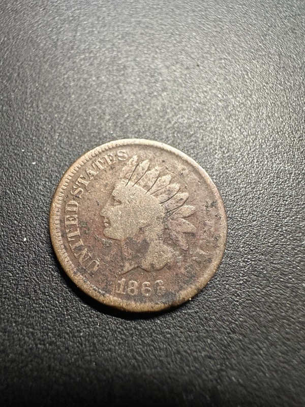 1866 Indian Head Cent Penny US Coin Civil War Era