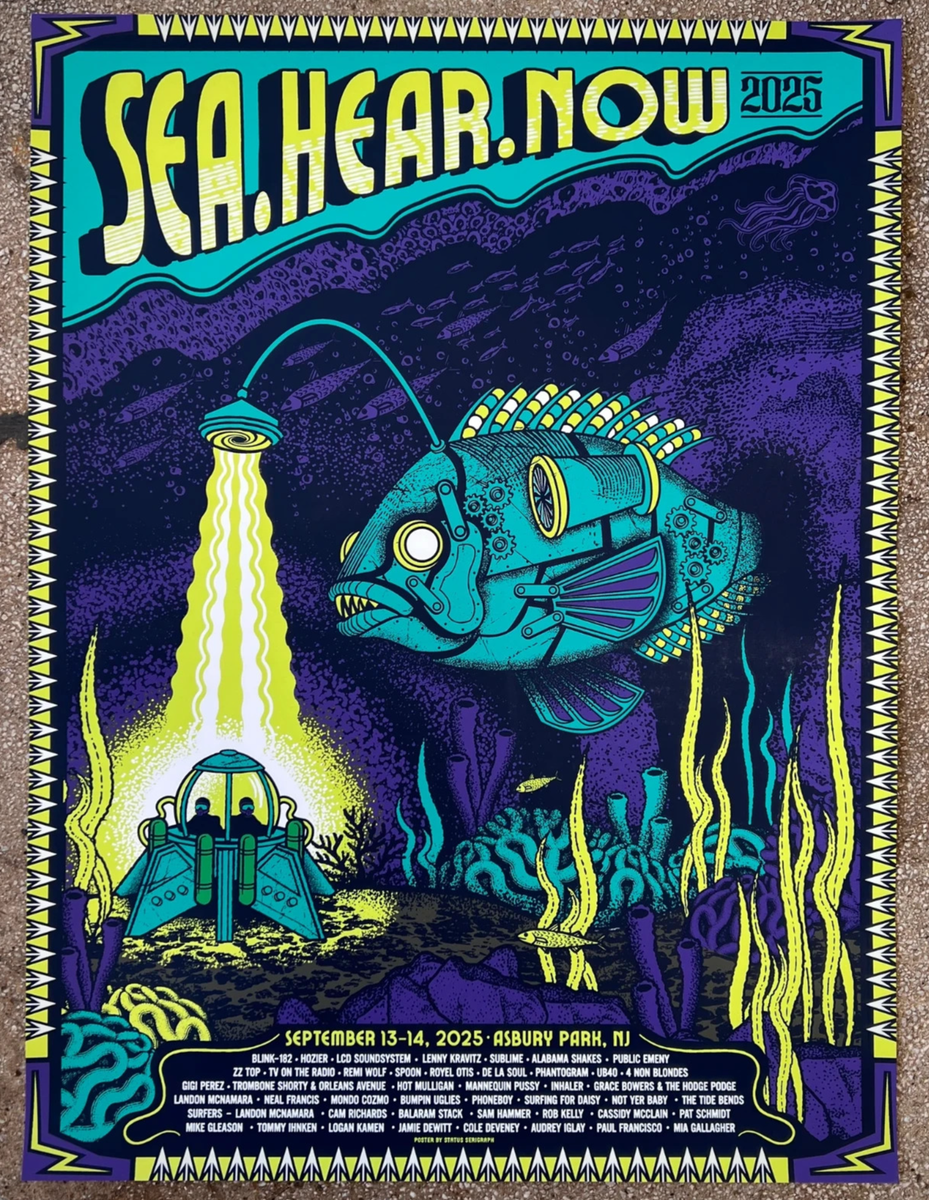 フランキー•ララページ Sea Hear Now Festival 2025 Poster Signed & Numbered A/E #/50 Blink