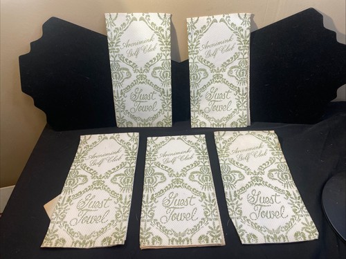 VERY RARE Lot of 5 Vintage 1930's ARONIMINK GOLF CLUB Guest Hand Towels