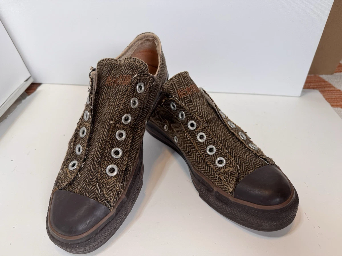 CONVERSE All Star Leather Low Top Mens 13 Black Brown Lace Up Casual Shoes Converse Chuck Taylor All Star Low Shoes Mens Size 13 Black  main image 2