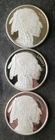 Lot of Three 2016 1oz Silver Buffalo Rounds