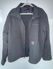 Carhartt Super Dux Defender Softshell Jacket Mens Large Gray Work Outdoor Flaw