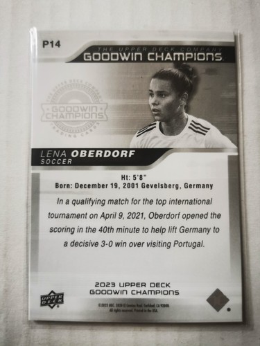 Lena Oberdorf 2023 Upper Deck Goodwin Champions Silver Rookie - Bild 2 von 2