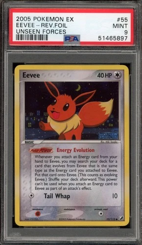 Pokemon Eevee EX Unseen Forces Reverse Holo #55 PSA 9 Mint
