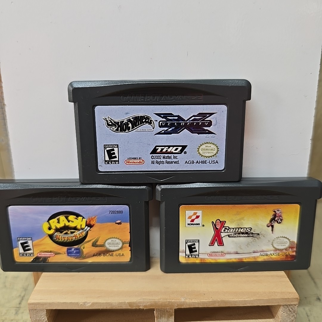 Game Boy Advance Racing Games Lot Crash Nitro Kart Hot Wheels X Games