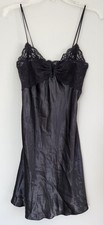 VTG Victoria's Secret Black Lace Slip Dress M Coquette Whimsygoth Y2K NWT