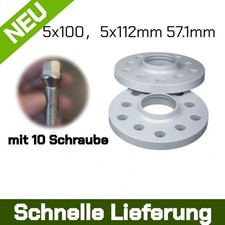 30mm(2x15) Spurverbreiterung für Audi Schrauben 5x112 57,1mm Spurplatte Silber