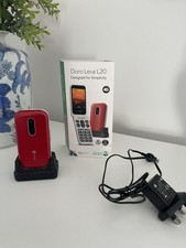 Doro Leva L20 4G Flip Big Button 128MB SIM-Free Unlocked Mobile Phone Red/White