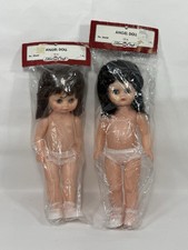 Vintage Fibre Craft 13 Angel Doll 3049P Lot Of 2 Black Hair And Brown Hair