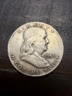 New Listing1959 D FRANKLIN HALF DOLLAR 90% SILVER DENVER MINT .50¢ UNITED STATES OF AMERICA