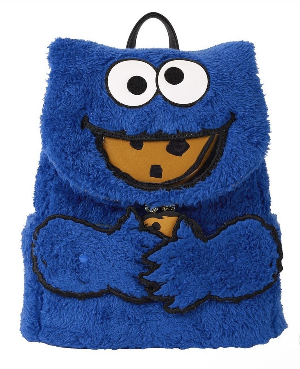 NWT Loungefly Sesame Street Cookie Monster Backpack Loungefly Sesame Street Cookie Monster Plush Mini Backpack  main image 2