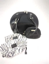 ALEXANDER MCQUEEN x SAMSONITE Black Label Beauty Case Bag + Pouch Black Leather