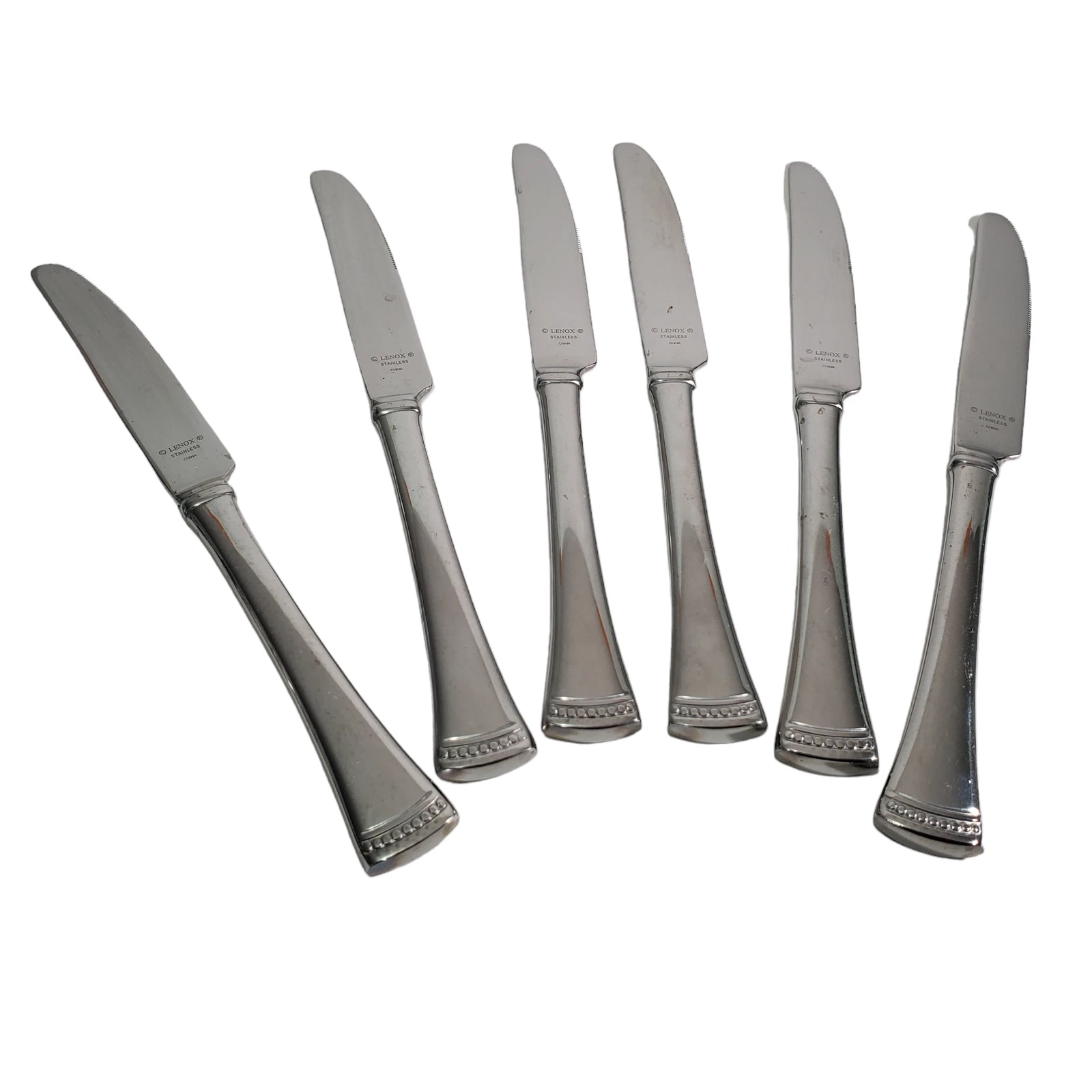 Lenox Portola Stainless Solid Dinner Knives Lot 6