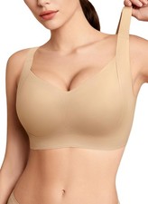 Everyday Comfortable Wireless Bra Supportive Push Up Minimizer Bras for Women...
